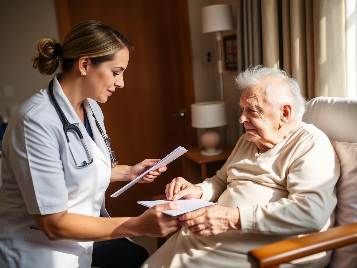 Notary visiting a hospital patient in Conroe, TX
